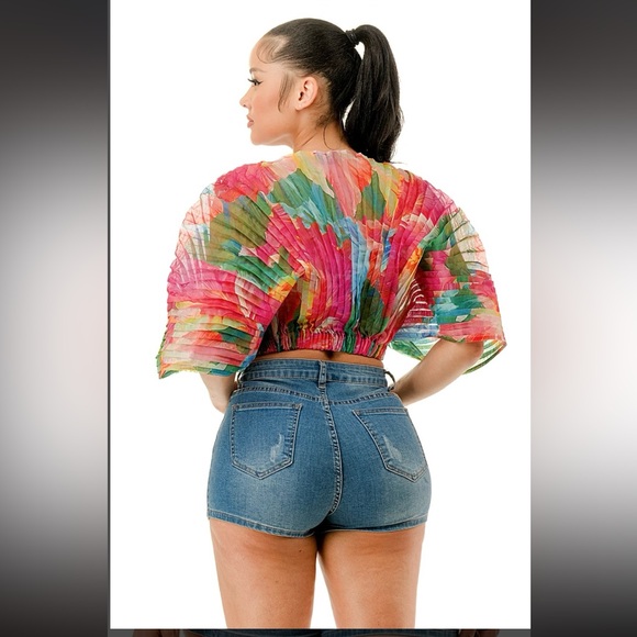 Pleated Women's Top with Bra - Picture 2 of 2